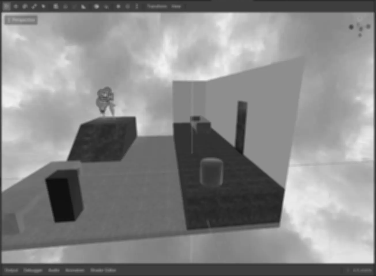 the godot camera being moved around in a 3d scene